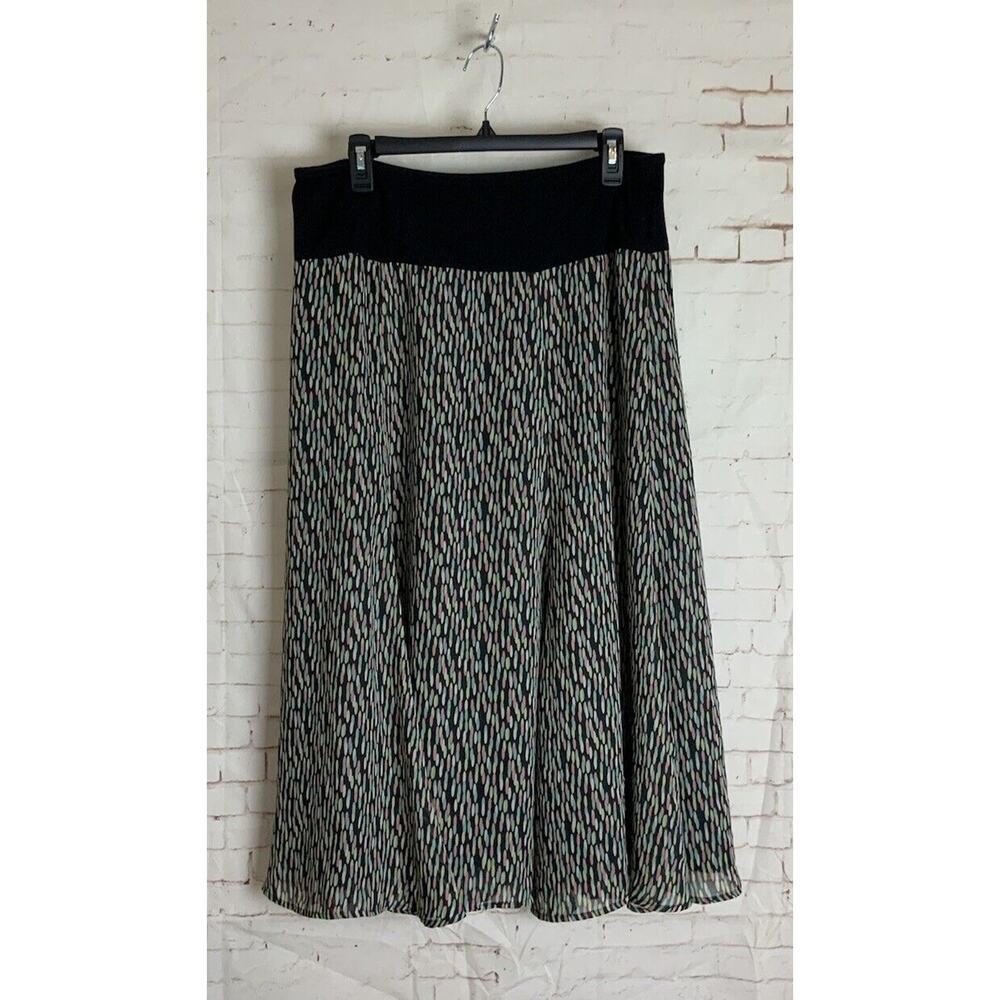 Joneswear Womens Multi Color A Line Midi Skirt Size L‎